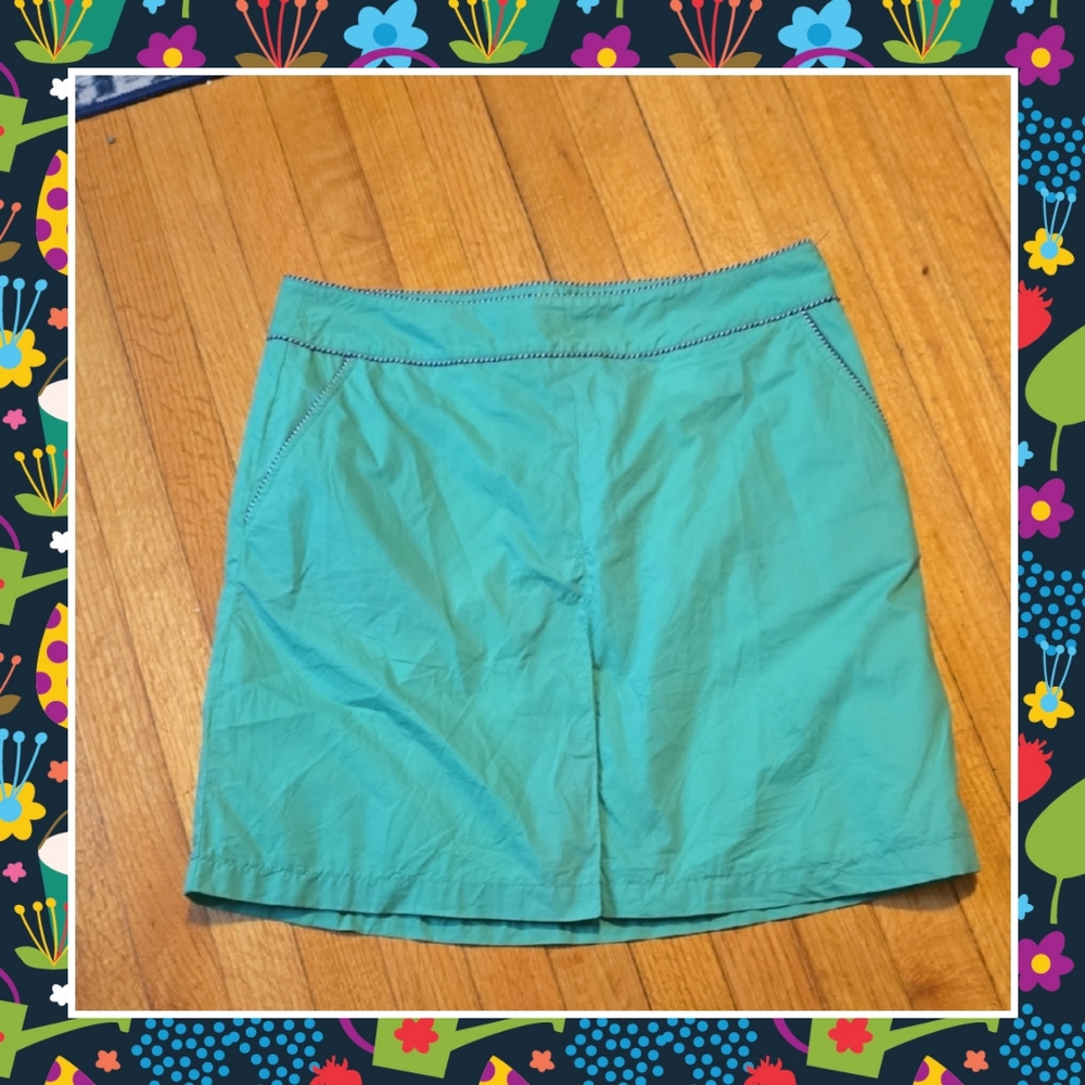 L.L. Bean Women's Aqua Skirt Sild 12p